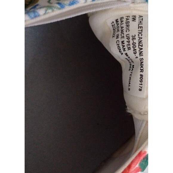 Comfortview The Anzani Slip On Sneaker Floral with Cute Tie Size 8W - Picture 7 of 11